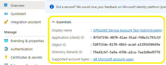 azure application client id and tenant