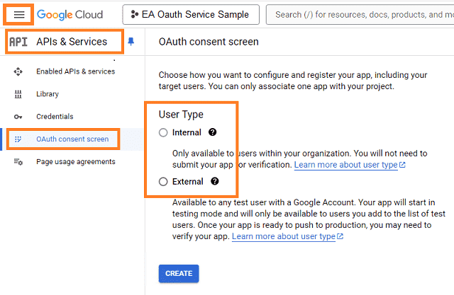 create Gmail oauth consent