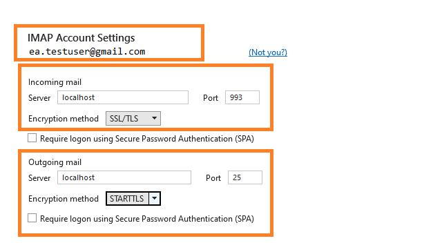 User setting in outlook