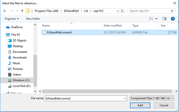 SMTP Component for Windows Store App