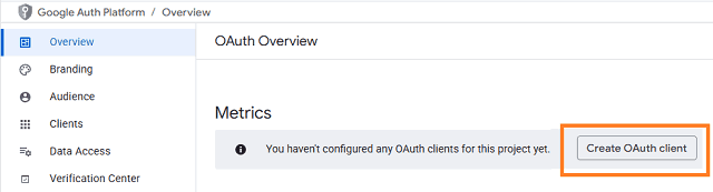 create google oauth client