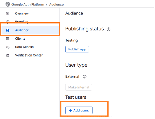 Add test users